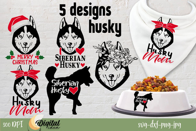 Husky dog ClipArt SVG | Dogs SVG | Pet Portrait SVG Evgenyia Guschina 