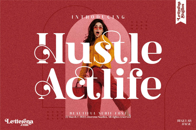 Hustle Actlife Font Letterena Studios 