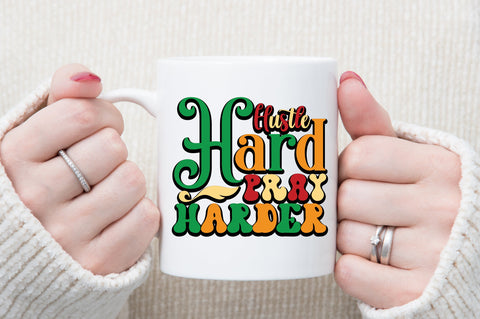 Hustle hard, pray harder SVG designartist 