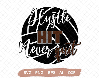 Hustle Hit and Never Quit Svg file, Svg Files For Cricut, 24oz Venti Cold Cup Design, EPS file SVG DiamondDesign 
