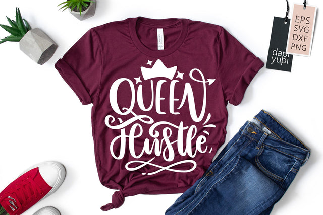 Hustle Mom SVG Queen Hustle Quotes SVG dapiyupi store 