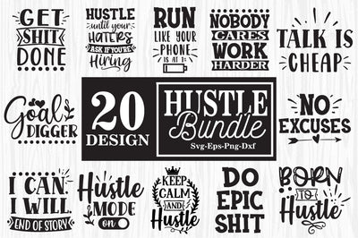 Hustle Quotes Bundle, Hustle SVG Bundle Lettering Quotes SVG Svgcraft 