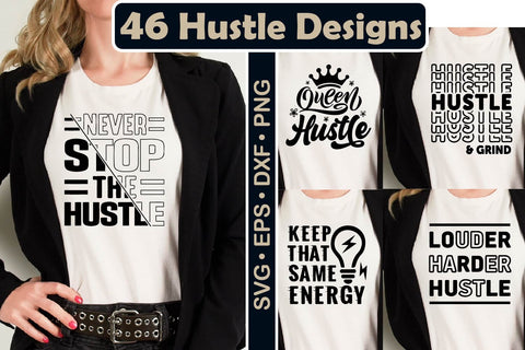 Hustle Quotes SVG bundle, Empowered women Cutting file SVG Paper Switch 