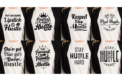 Hustle Quotes SVG bundle, Empowered women Cutting file SVG Paper Switch 