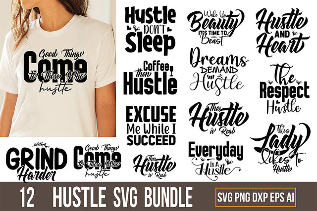 Hustle SVG Bundle 12 File SVG nirmal108roy 
