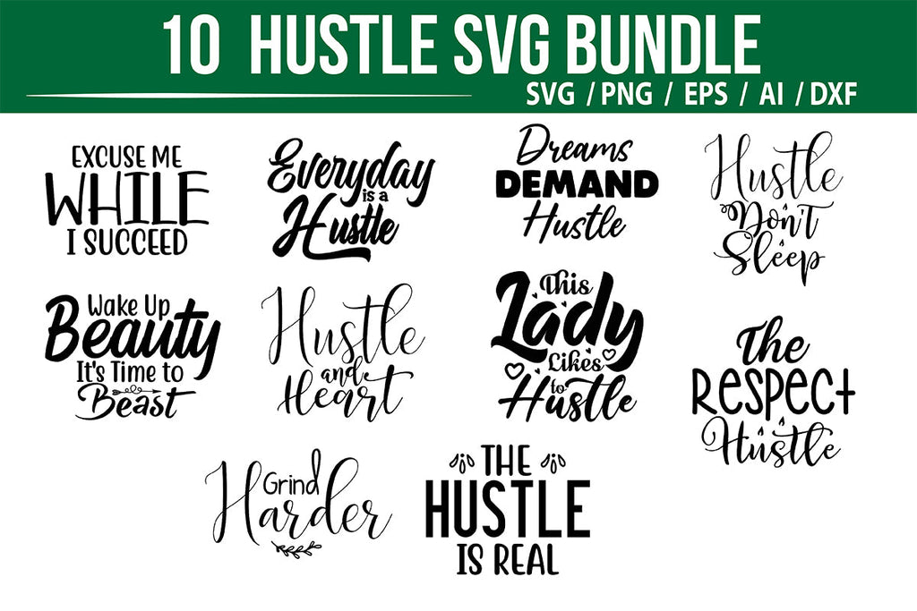 Hustle SVG Bundle - So Fontsy