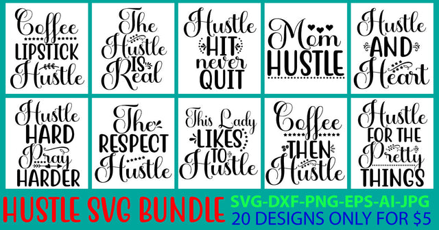 Hustle Svg Bundle SVG Syaman 