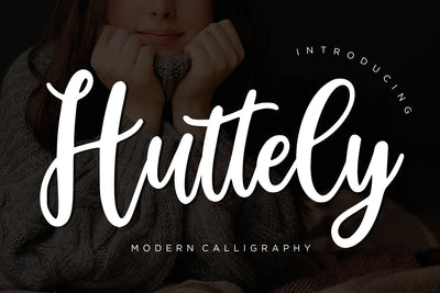 Huttely Modern Calligraphy Font Creatype Studio 