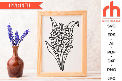 Hyacinth SVG - Taurus Flower Cut File SVG RedHelgaArt 