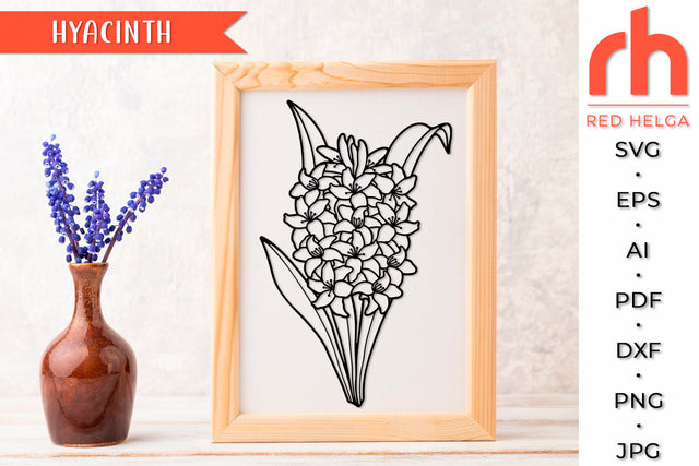Hyacinth SVG - Taurus Flower Cut File SVG RedHelgaArt 