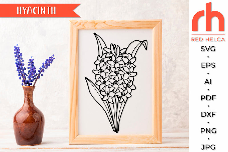 Hyacinth SVG - Taurus Flower Cut File SVG RedHelgaArt 