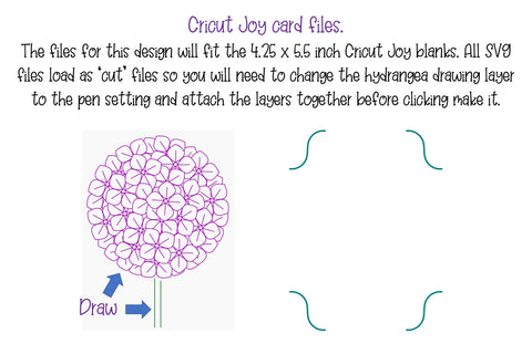 hydrangea card design SVG Digital Gems 