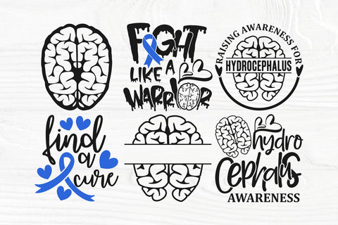 Hydro Awareness SVG Bundle, Hydrocephalus svg, Hydro Warrior shirt, Blue Ribbon svg SVG TonisArtStudio 