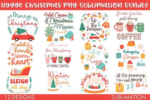 Hygge Christmas Sublimation PNG Bundle Sublimation Freeling Design House 