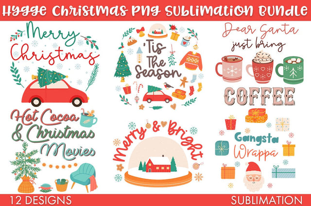 Hygge Christmas Sublimation PNG Bundle Sublimation Freeling Design House 