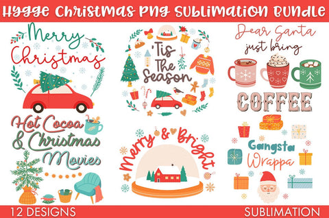 Hygge Christmas Sublimation PNG Bundle Sublimation Freeling Design House 