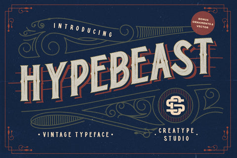 Hypebeast - Layered & Vintage Font Font Creatype Studio 