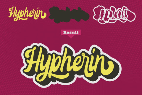 Hypherin - Bold Handwritten Font ahweproject 