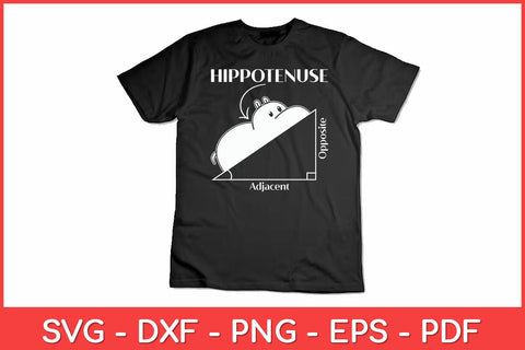 Hypotenuse Adjacent Opposite Hippopotamus Math Funny Svg Design SVG artprintfile 