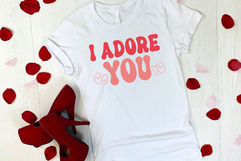 I Adore You I Groovy Valentines Day SVG I Valentine Cut File SVG Happy Printables Club 
