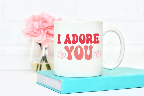 I Adore You I Groovy Valentines Day SVG I Valentine Cut File SVG Happy Printables Club 