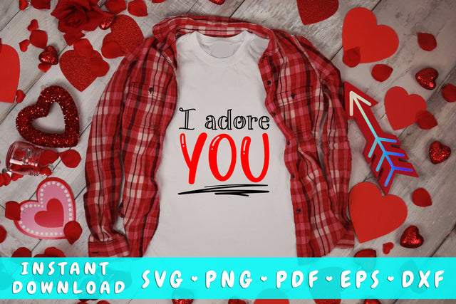 I Adore You SVG, Valentine's Day SVG SVG HappyDesignStudio 