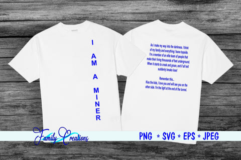 I am A Miner SVG Family Creations 