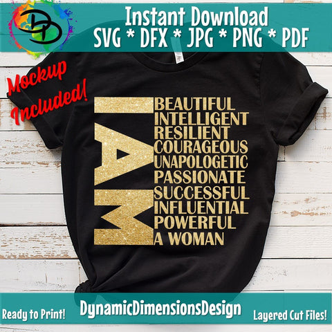 I AM A WOMAN SVG DynamicDimensionsDesign 