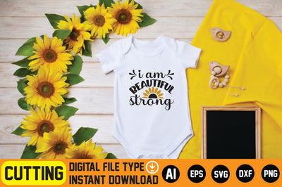 I Am Beautiful Strong SVG CraftlabSvg29 