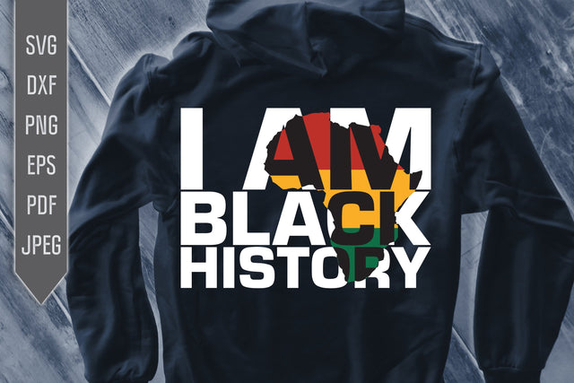 I Am Black History Svg, png, dxf, eps. BLM. African Melanin Svg. Afro Queen Svg. Black Pride Girl Svg. Black Queen Svg. African American. SVG Mint And Beer Creations 