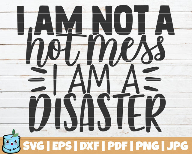 I Am Not A Hot Mess I Am A Disaster SVG MintyMarshmallows 