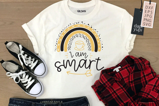 I Am Smart Quotes Rainbow SVG SVG dapiyupi store 