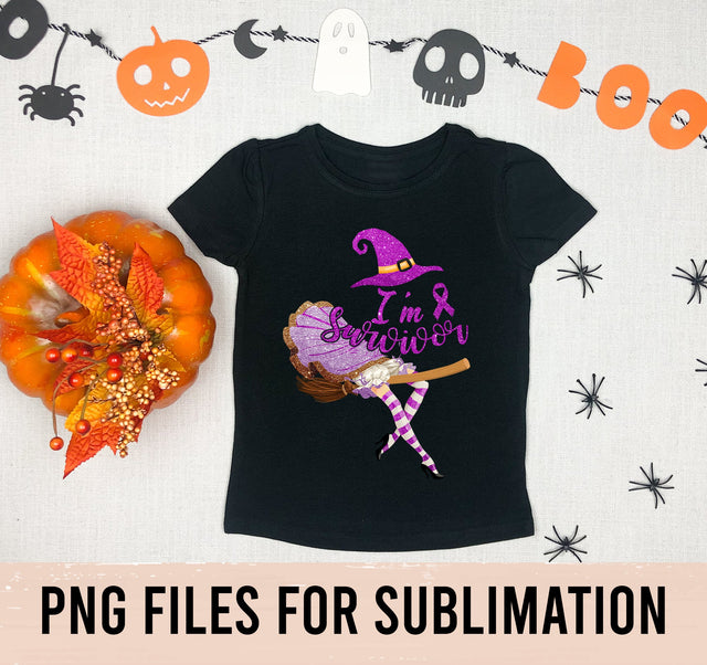 I Am Survivor Breast Cancer Witch PNG, Pink Ribbon Pink Power PNG, Halloween Pink Ribbon PNG, Breast Cancer Awareness PNG SVG BOO-design 