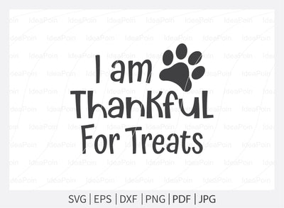 I am thankful for treats ‍Svg, Thanksgiving Dog Bandana Designs, Thanksgiving Dog Svg, Dog Halloween svg, Thanksgiving SVG Design, Thanksgiving SVG, Dog SVG, Dog png SVG Dinvect 