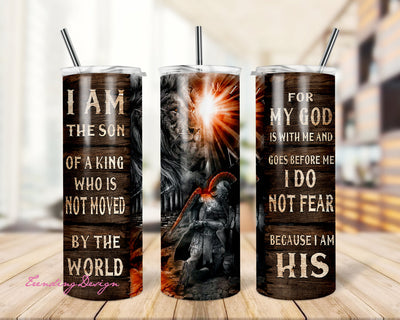 I Am The Son of a King 20oz Skinny Tumbler Sublimation Design, Christian Jesus Tumbler Straight & Tapered PNG, Lion of Judah, Christian Gift Sublimation TrendingDesign 