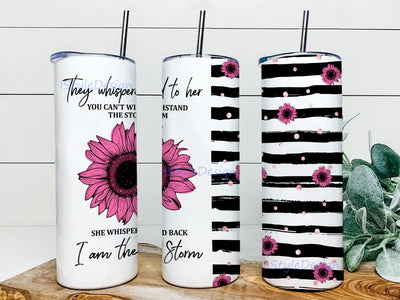 I am The Storm Sunflower Tumbler png, 20oz Skinny Tumbler, Sublimation Designs, Tumbler Wrap, Coffee Tumbler Template, Digital Download Sublimation iStyleDesign 