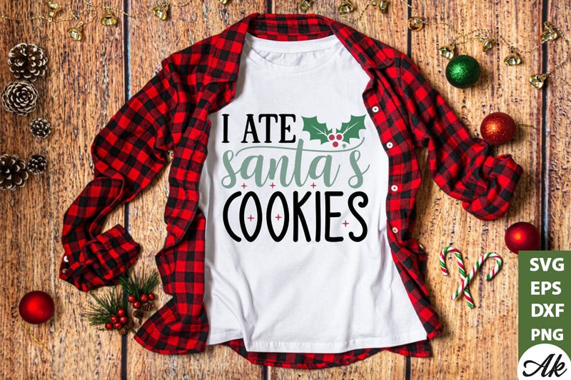 I ate santa's cookies SVG SVG akazaddesign 
