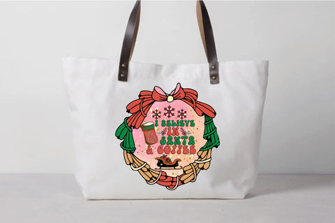 I Believe in Santa & Coffee Sublimation Sublimation Creativeart88 