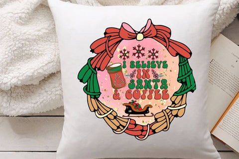 I Believe in Santa & Coffee Sublimation Sublimation Creativeart88 