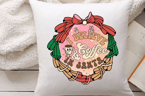 I Believe in Santa & Coffee Sublimation Sublimation Creativeart88 