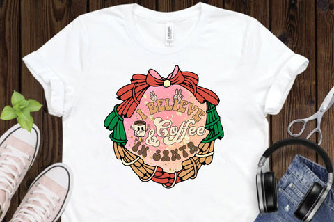 I Believe in Santa & Coffee Sublimation Sublimation Creativeart88 