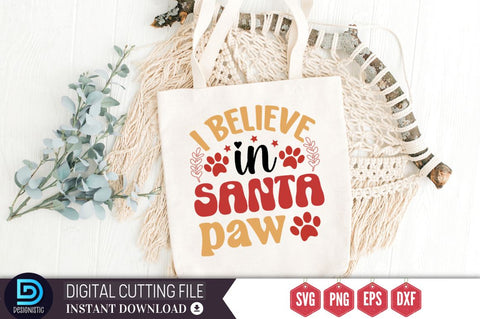 I Believe in santa paw SVG SVG DESIGNISTIC 