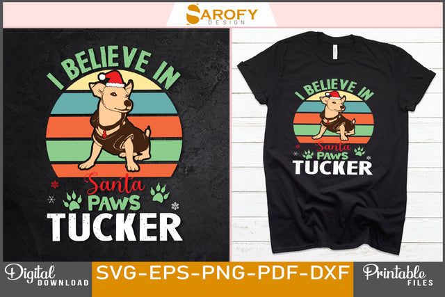 I Believe in Santa Paws Trucker Christmas SVG File SVG Sarofydesign 