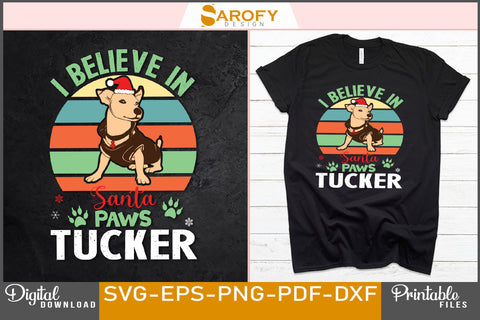 I Believe in Santa Paws Trucker Christmas SVG File SVG Sarofydesign 