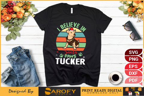 I Believe in Santa Paws Trucker Christmas SVG File SVG Sarofydesign 
