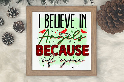 I believe in Sublimation PNG, Sublimation Christmas Cardinal Design Sublimation Regulrcrative 