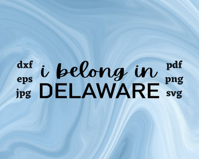 I Belong in Delaware SVG Cut File SVG Northern Light SVG 