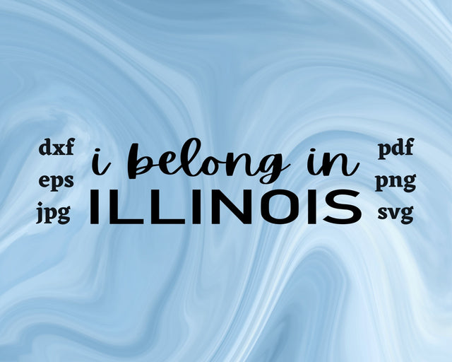 I Belong in Illinois SVG Cut File SVG Northern Light SVG 