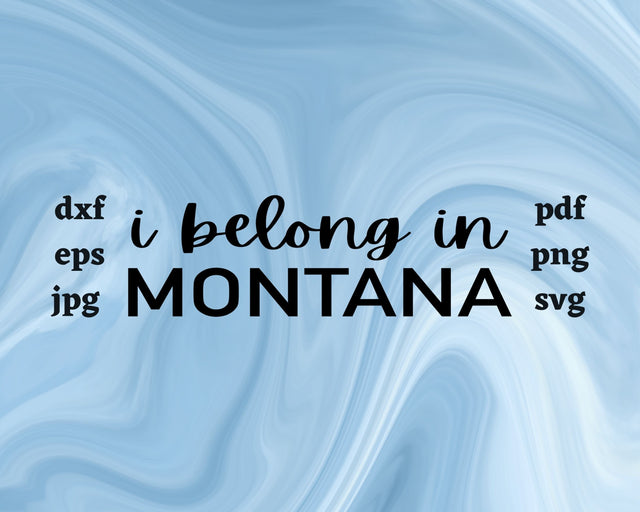 I Belong in Montana SVG Cut File SVG Northern Light SVG 