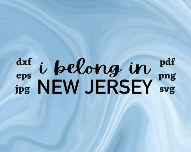 I Belong in New Jersey SVG Cut File SVG Northern Light SVG 